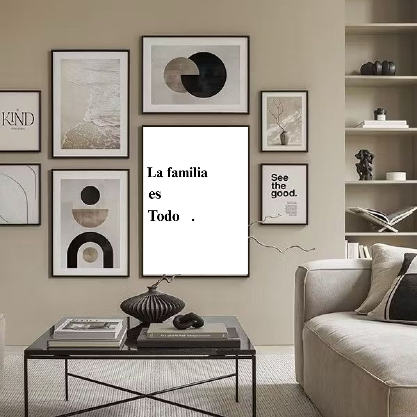 La Familia es Todo Wall Art | Spanish Family Quote Print | Minimalist Modern Home Decor | Inspirational Poster | Gift for Family Lovers