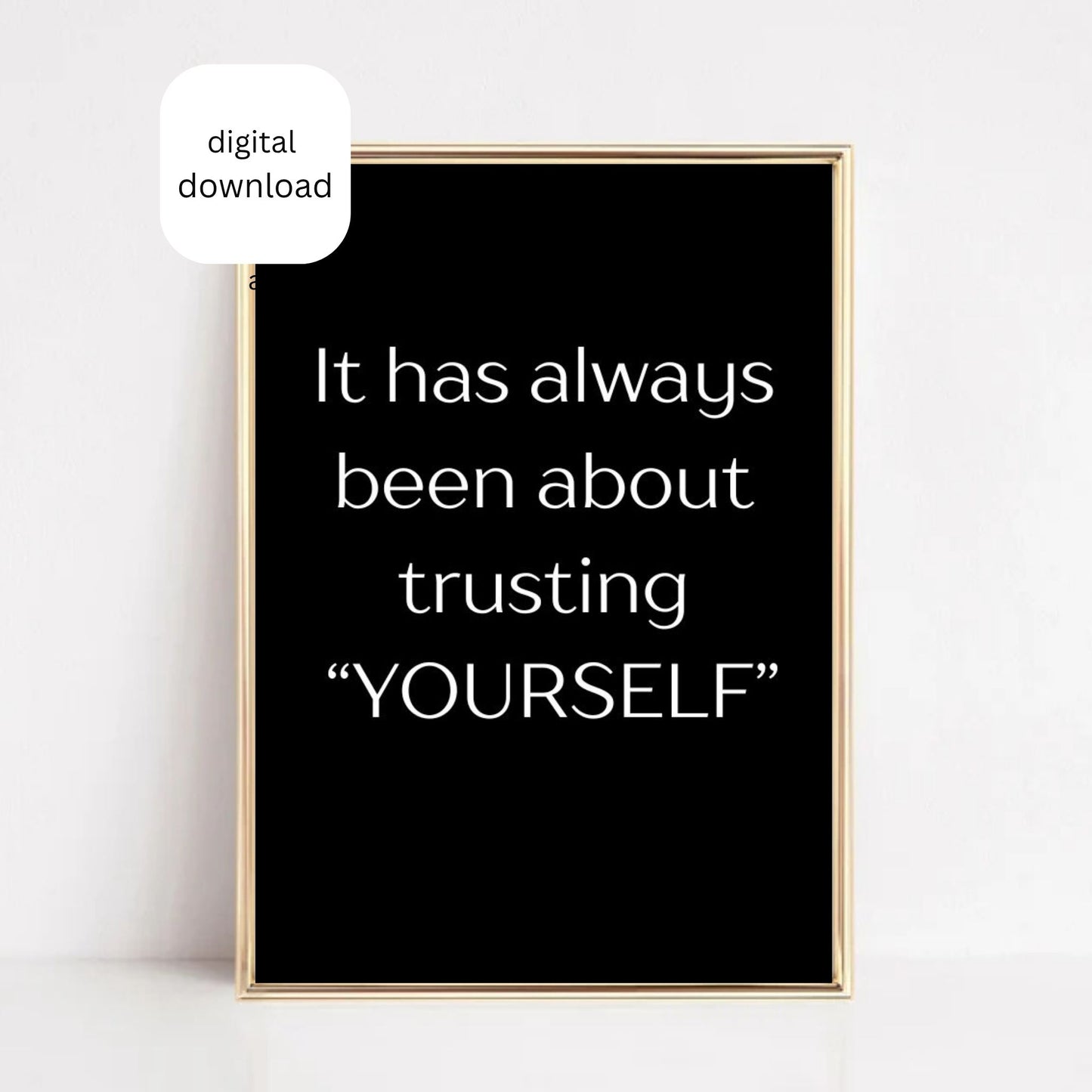 "Trust Yourself – Minimalist Motivational Wall Art (Digital Download)"