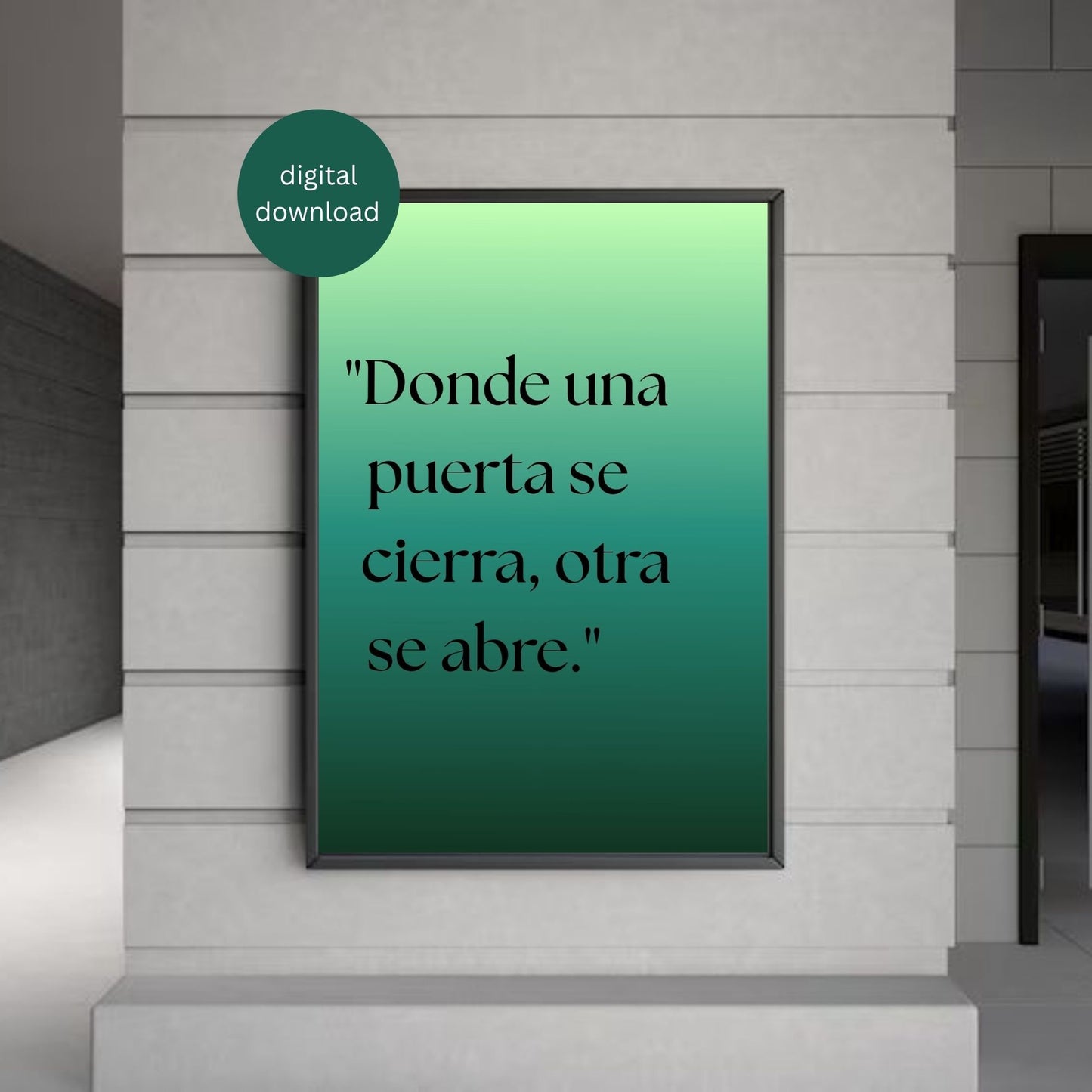Donde Una Puerta Se Cierra Printable | Spanish Wall Art Quote | Digital Download | Motivational Decor | Minimalist Home Poster