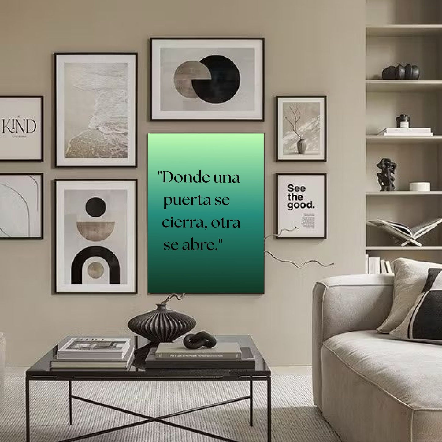 Donde Una Puerta Se Cierra Printable | Spanish Wall Art Quote | Digital Download | Motivational Decor | Minimalist Home Poster