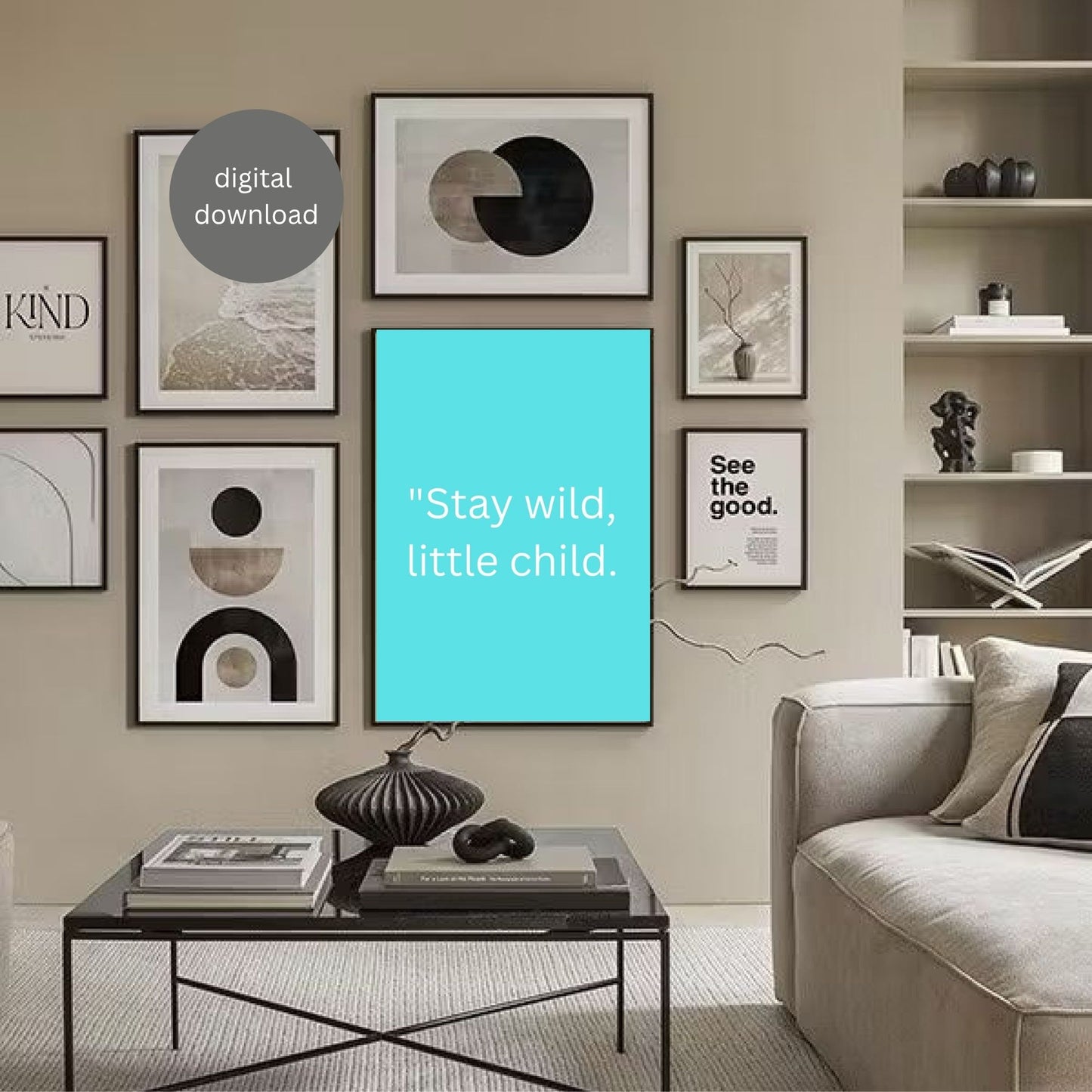 Stay Wild Little Child Printable – Kids Room Wall Art Quote | Nursery Digital Download