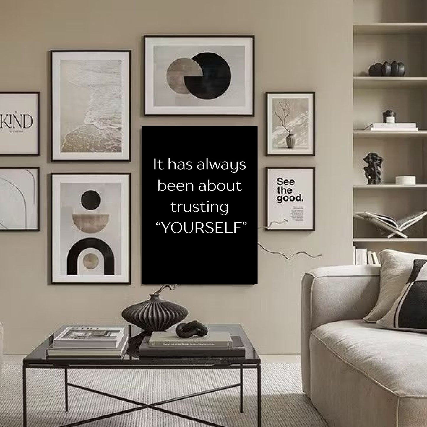 "Trust Yourself – Minimalist Motivational Wall Art (Digital Download)"