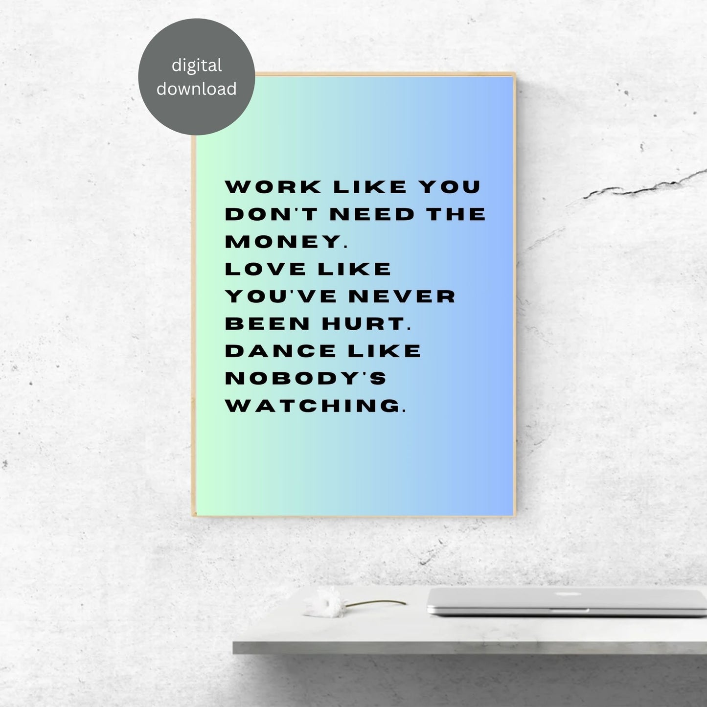 "Live Fully – Inspirational Quote Wall Art (Digital Download)"