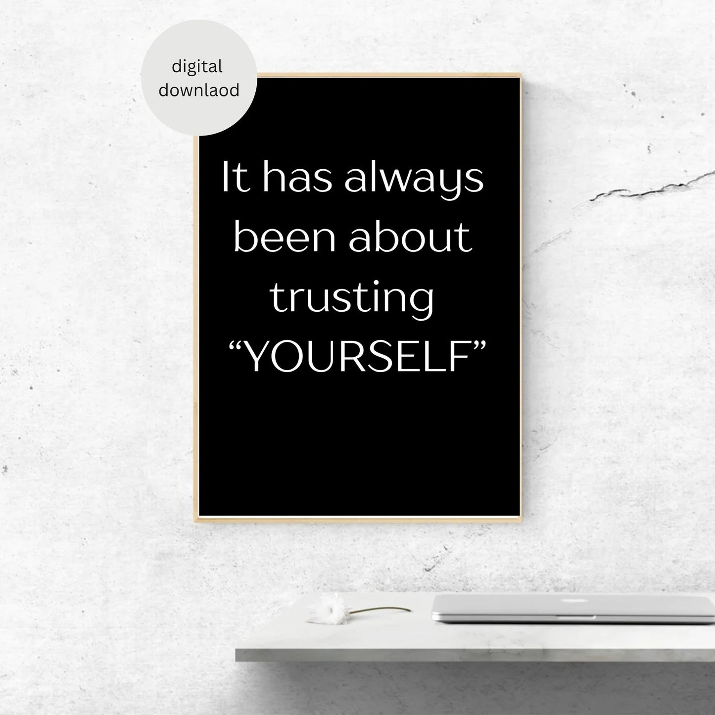 "Trust Yourself – Minimalist Motivational Wall Art (Digital Download)"